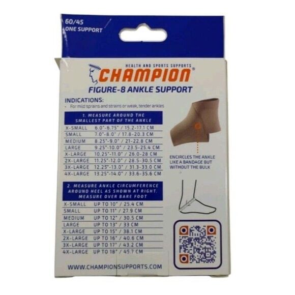 Champion Ankle Support Figure -8L 60/45-L One Great for Sports Beige - Picture 8 of 10